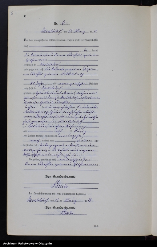 image.from.unit.number "Sterbe-Neben-Register Nr 1 - 19 [ Księga zgonów - wtóropis ]"