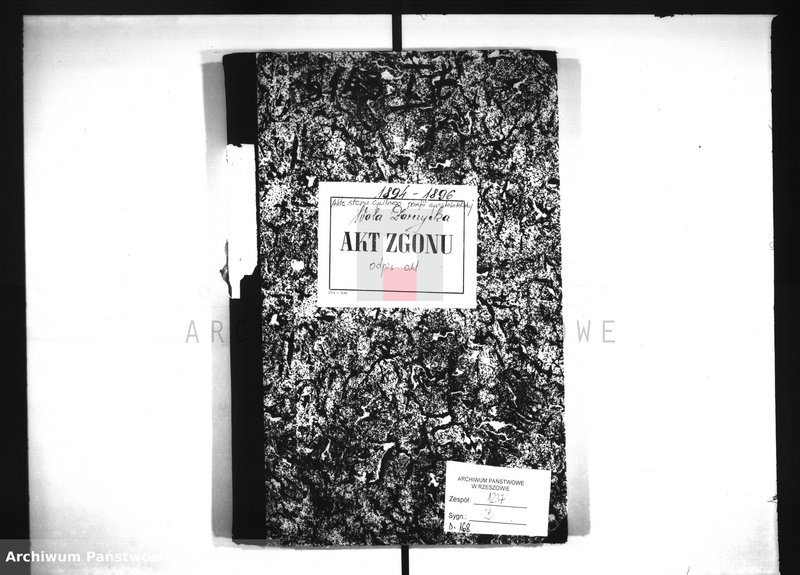 image.from.unit "Akta zgonów (za lata 1894-1896) - Wola Zarczycka - odpis"