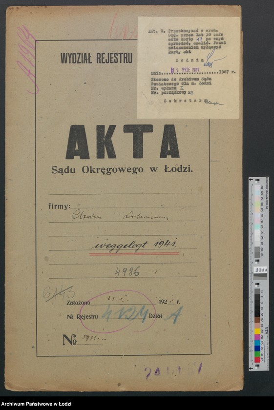 Obraz 2 z jednostki "Chaim Liberman- wyrób towarów manufakturowych"