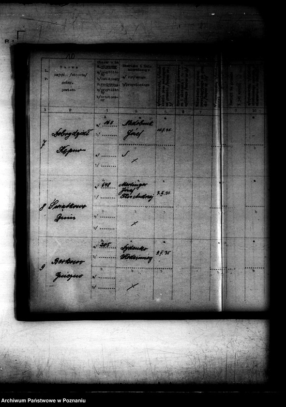 Obraz 14 z jednostki "RP rejestr 1 /Rejestr spraw parcelacji rządowej/"