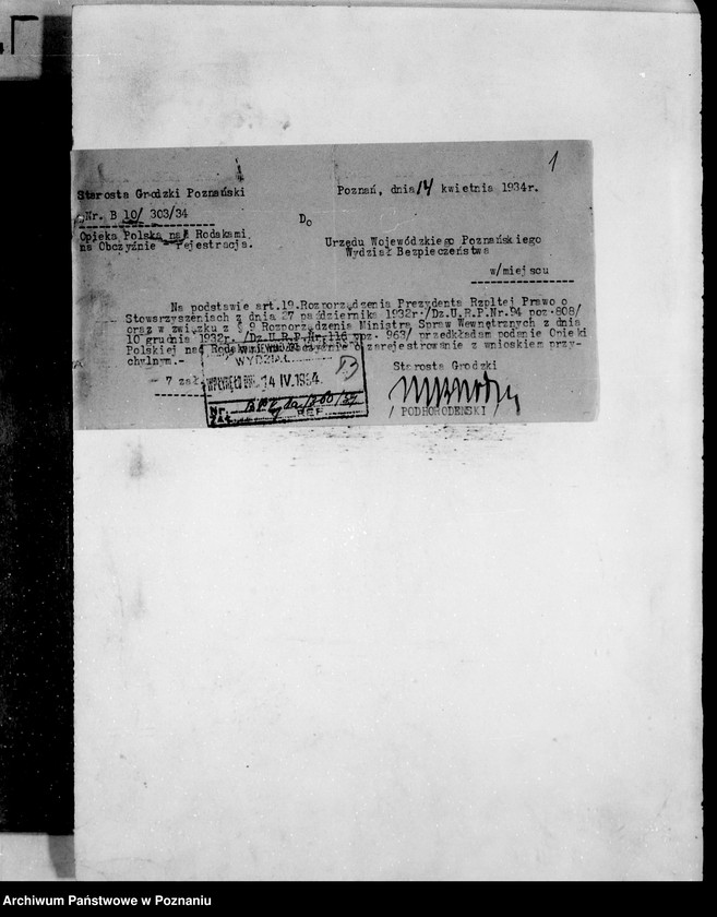 Obraz 5 z jednostki "/Opieka Polska nad Rodakami na Obczyźnie/"