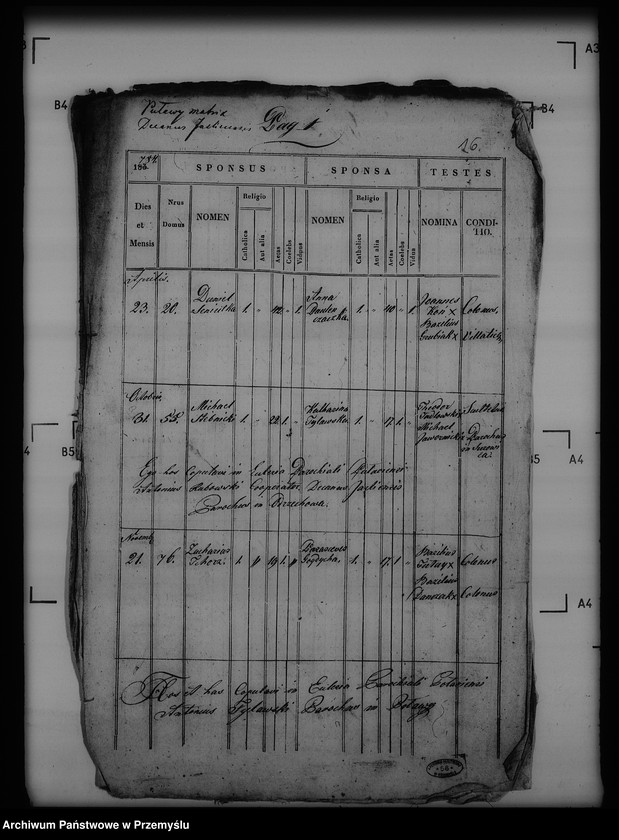Obraz 20 z jednostki "[Kopie ksiąg metrykalnych parafii Puławy (dekanat Buków)]"