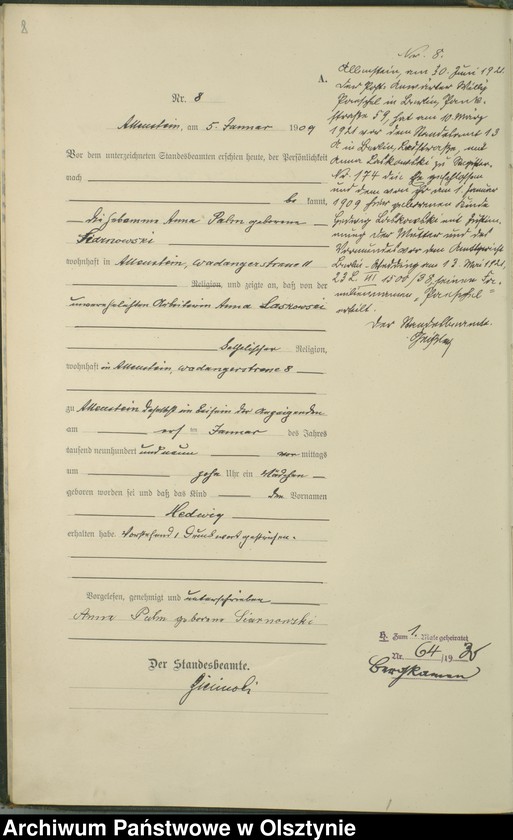 image.from.unit.number "Geburts-Haupt-Register Tom I , Nr 1-439"