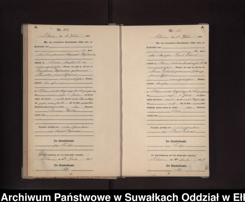 image.from.unit.number "Geburts-Neben-Register des Preussischen Standes-Amtes Rhein Kreis Loetzen"
