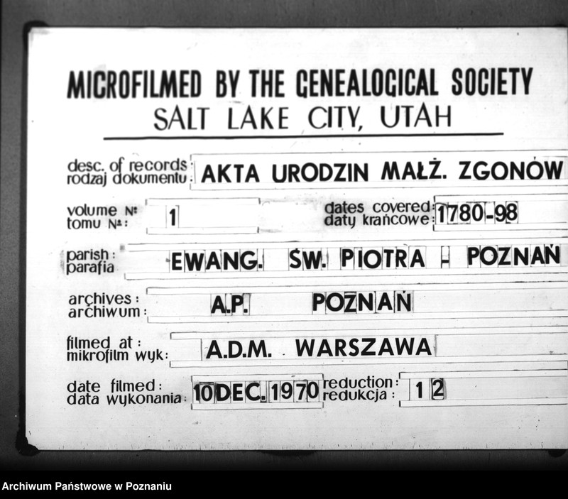 Obraz 1 z jednostki "Kirchenbuch der Geboren, Getrauten, Verstorbenen, konfirmowani"