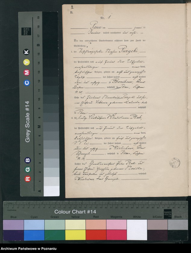 Obraz 3 z jednostki "Księga miejscowa małżeństw tom I [Rejestr główny małżeństw]"