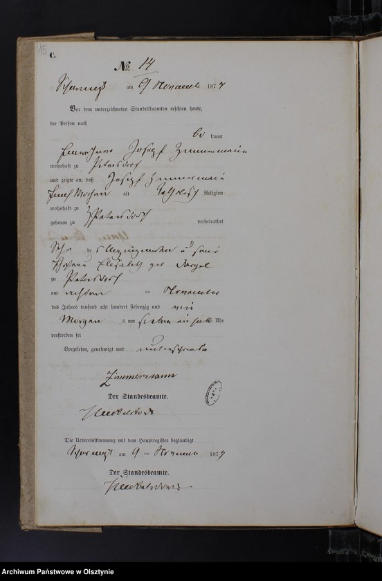 image.from.unit.number "Sterbe-Neben-Register Nr 1 - 23"