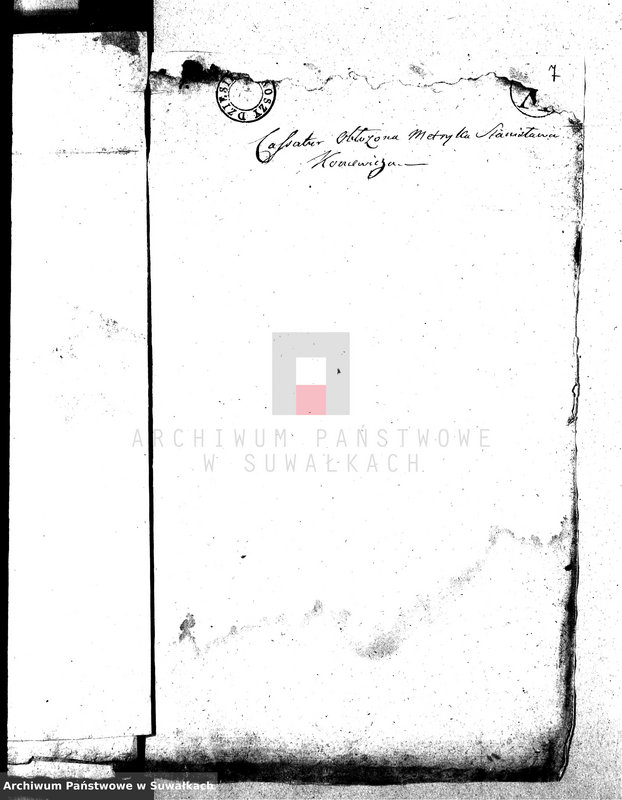 image.from.unit.number "Dowody do Akt Małżeństwa Gminy Wigierskiey od dnia 1-o Maja 1809 do dnia ostatniego kwietnia 1810 Roku."