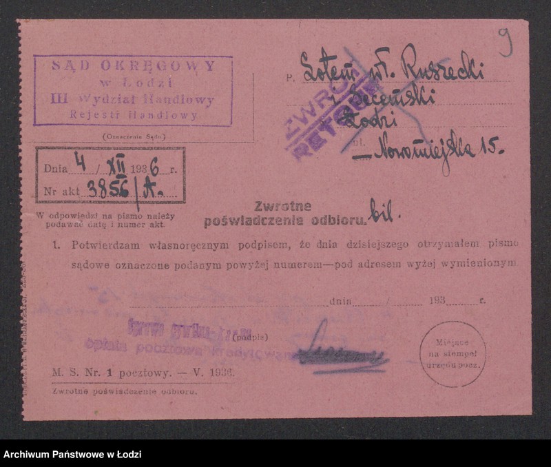 Obraz 11 z jednostki "Heronim vel Grojnem Ruszecki, Michał Secemski „Lotem” – prowadzenie biura ekspedycyjnego"