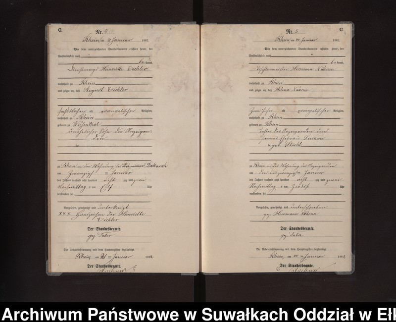 image.from.unit.number "Sterbe-Neben-Register des Preussischen Standes-Amtes Rhein Kreis Loetzen"