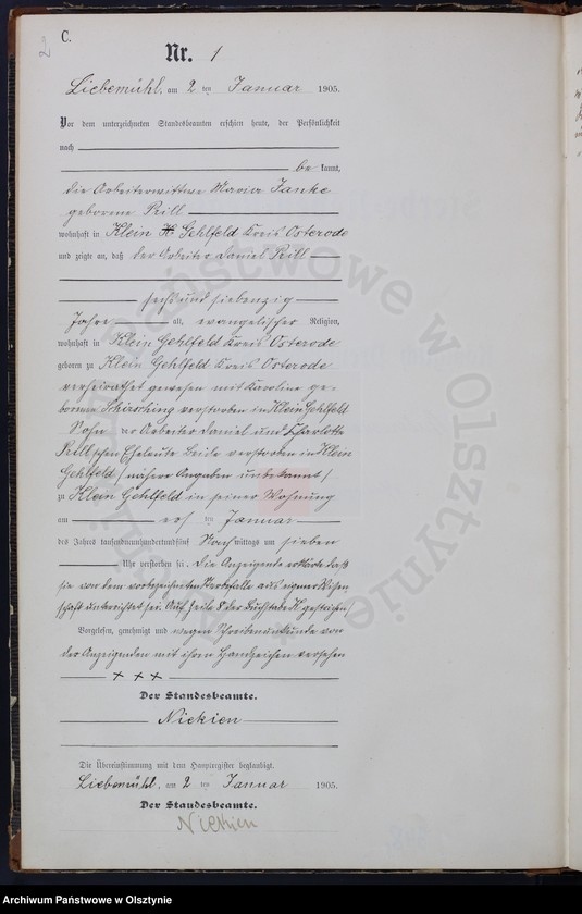 image.from.unit.number "Sterbe-Neben-Register Nr 1 - 87"