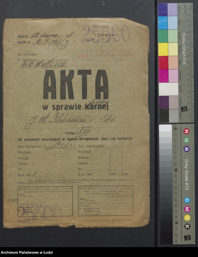 Obraz 2 z jednostki "Josyf Aron Gliksman, Hersz Lajb Gliksman- wyrób i sprzedaż manufaktury"