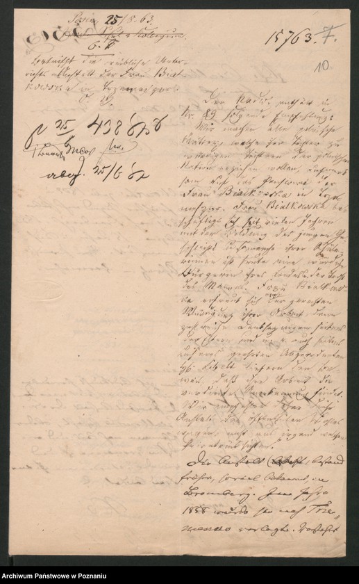 Obraz 15 z jednostki "A. betr. den polnischen Emigranten Leopold von Białkowski"