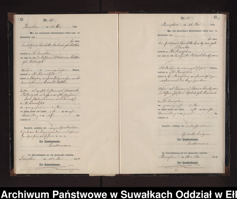 image.from.unit.number "Sterbe-Neben-Register des Preussischen Standes-Amtes Gr. Konopken Kreis Loetzen"