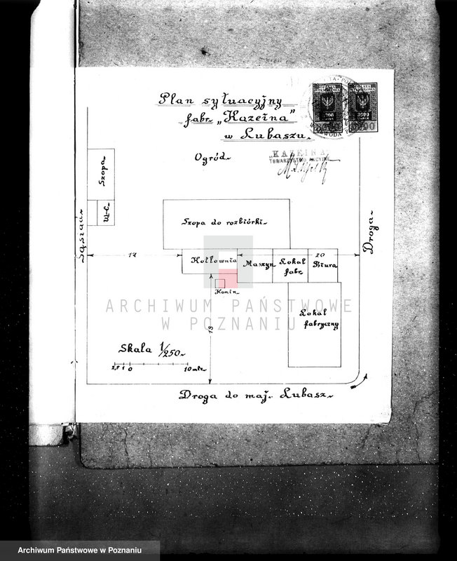 Obraz 16 z jednostki "Fabryka kazeiny w Lubaszu pow. czarnkowski własność Firma Kazeina T. A. Poznań"