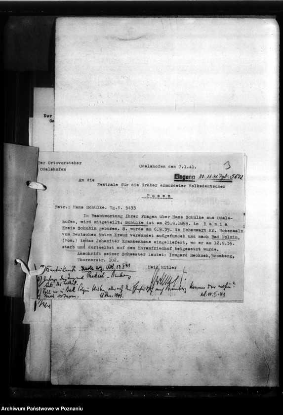 Obraz 8 z jednostki "Hans Schülke aus Odalshofen, Kreis Hohensalza (Inowrocław)"