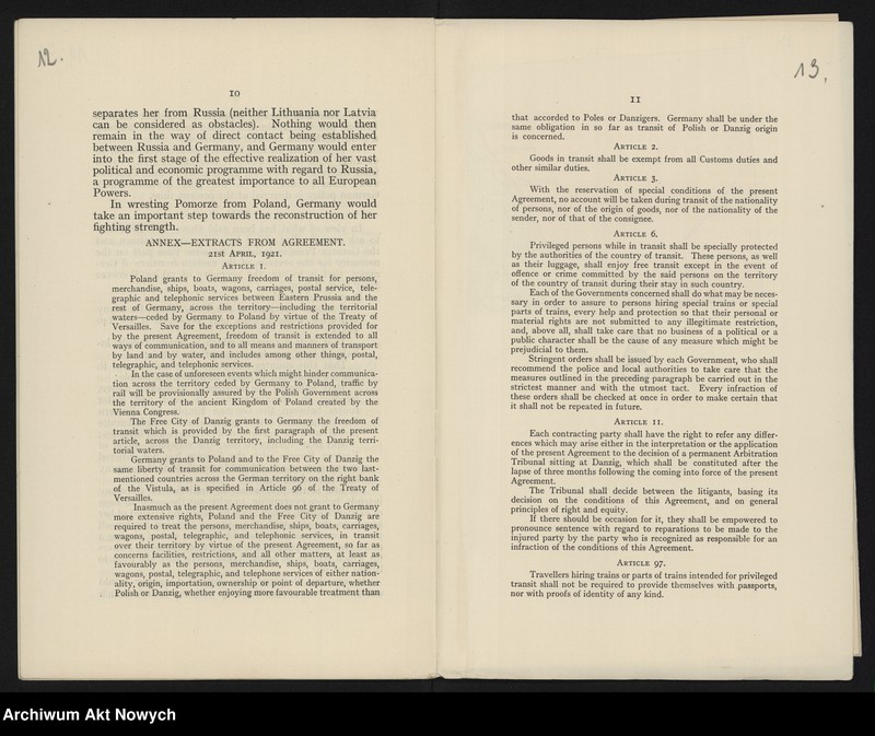 image.from.unit.number ""Poland, Germany and the Sea" by Diplomat, London 1925; Odbitka z "The English Review", Sep. 1925, 2 mapy"