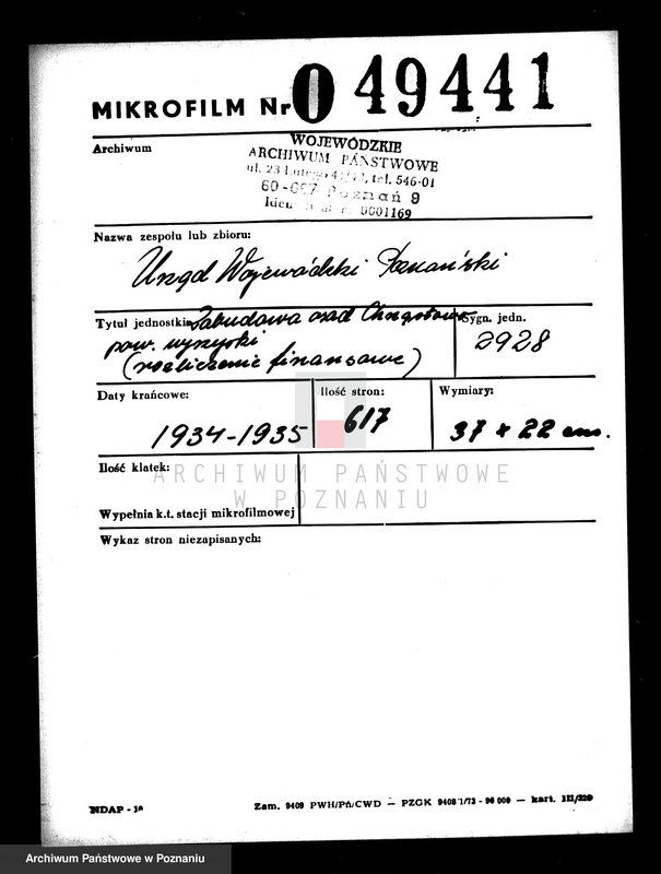 Obraz 2 z jednostki "Zabudowania osad Chrząstowo powiat wyrzyski /rozliczenie finansowe/"