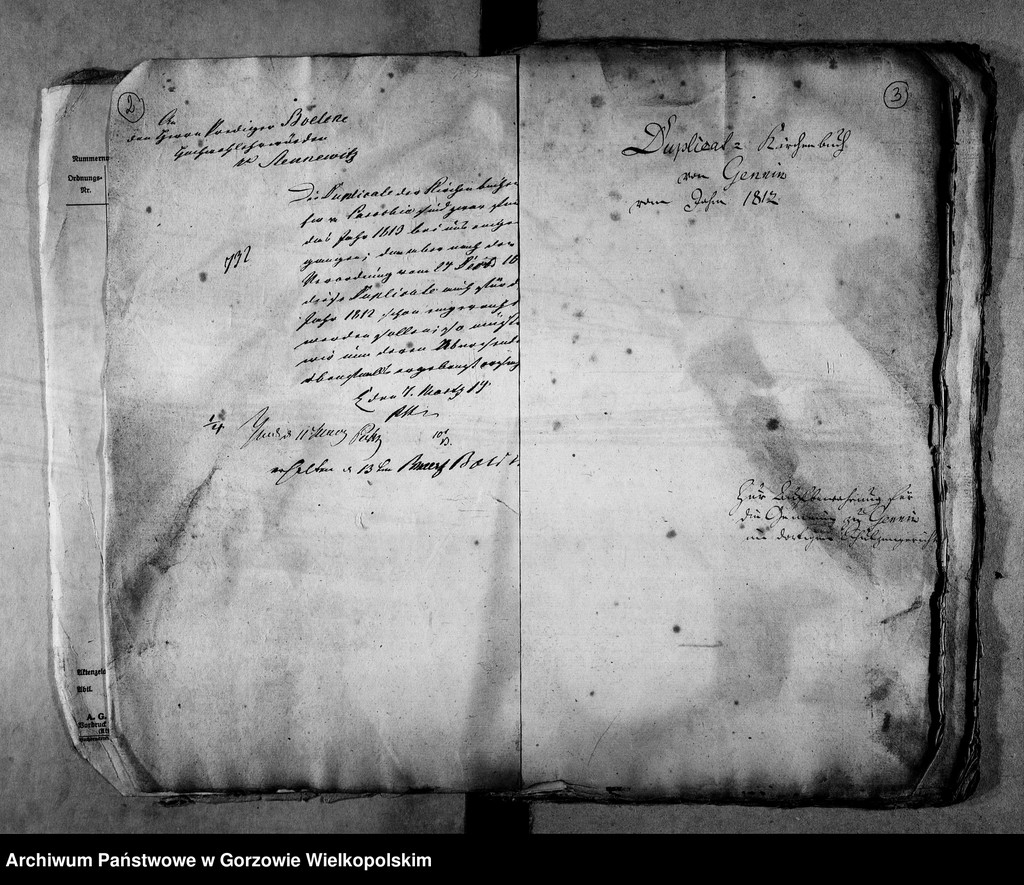 image.from.unit.number "Duplikate der Kirchenbücher von der Parochie Stennewitz: Dühringshof (Bogdaniec), Friedrichsberg (Motylewo), Gennin (Jenin)"