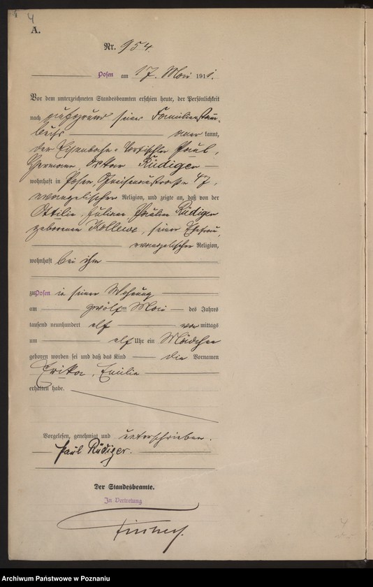 Obraz 5 z jednostki "Księga miejscowa urodzeń tom III [Rejestr główny urodzeń]"