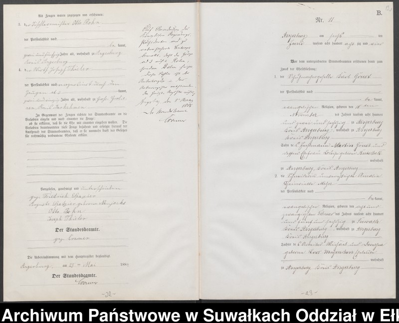 image.from.unit.number "Heiraths-Neben-Register des Preussischen Standes-Amtes Angerburg Kreis Angerburg"