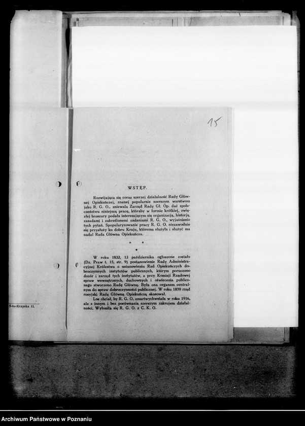 Obraz 19 z jednostki "Pisma różne. [Adresy Związków i Towarzystw polskich w poznańskim, broszura pod tytułem "Czym jest Rada Główna Opiekuńcza" rozporządzenia dotyczące robotników z Królestwa Polskiego przebywających w poznańskim, pismo Urzędu Miasta Warszawy]"