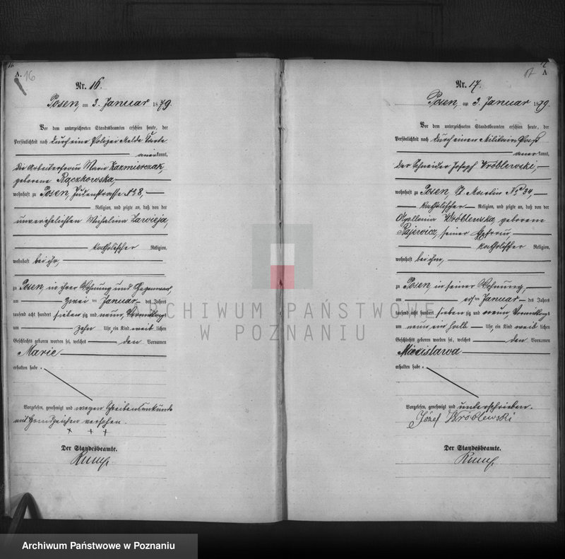 Obraz 11 z jednostki "Księga urodzeń t. I"