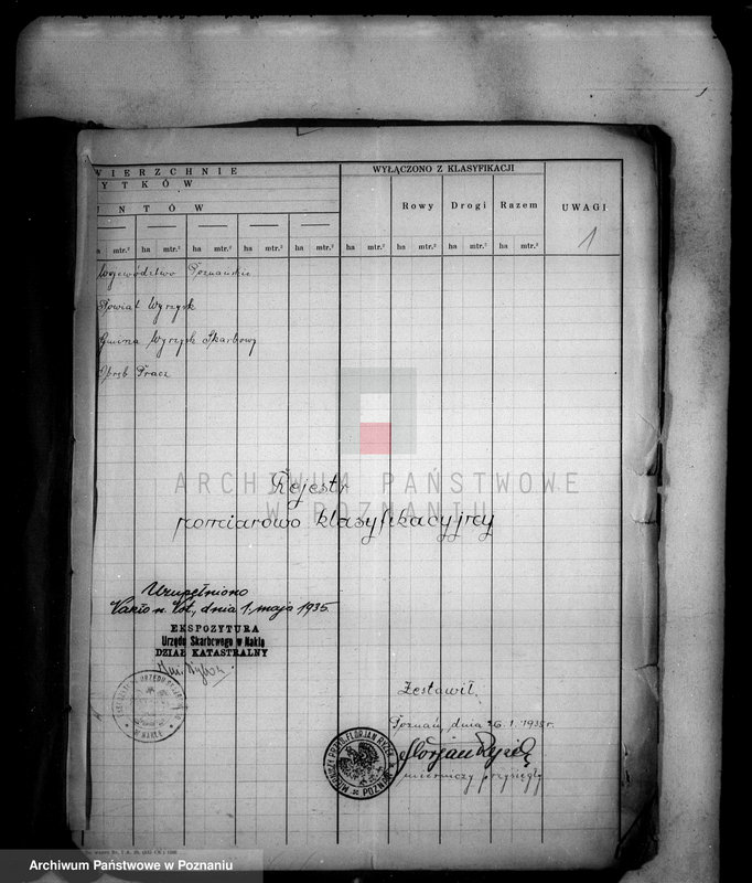 Obraz 5 z jednostki "Ostateczny rejestr pomiarowo-klasyfikacyjny majątku Pracz powiat wyrzyskiego"