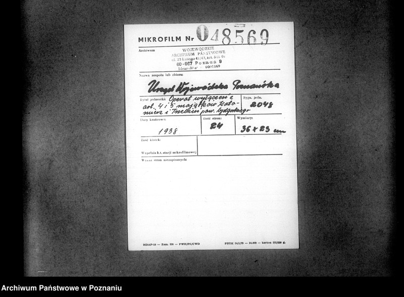 Obraz 2 z jednostki "Operat wyłączeń z art.. 4 i 5 majątków Kotomierz i Trzebień powiatu bydgoskiego"