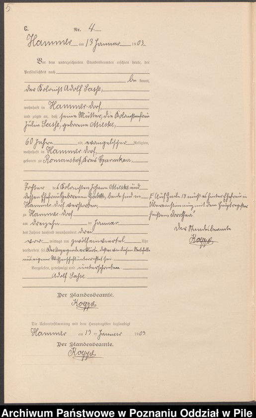 Obraz 8 z jednostki "Księga zgonów"