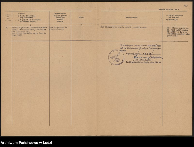 Obraz 12 z jednostki "Icek Rajchman – sprzedaż żelaza"