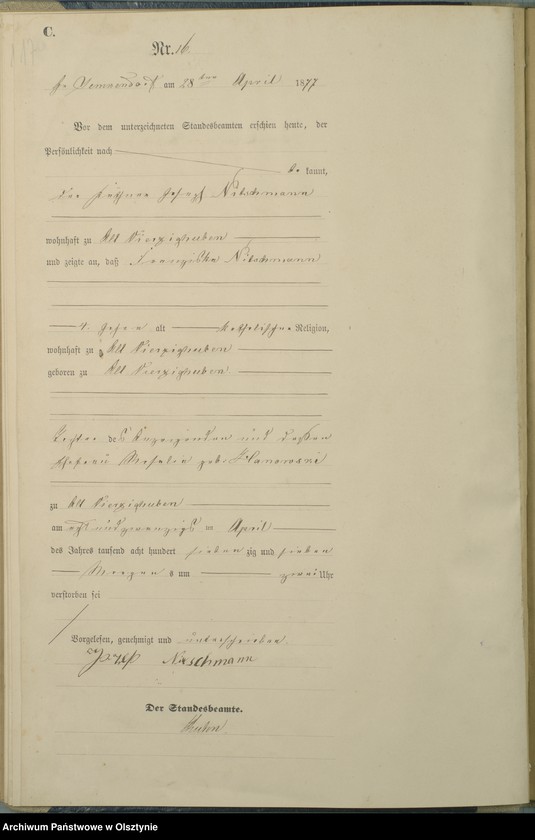 image.from.unit.number "Sterbe-Haupt-Register Nr 1 - 57"