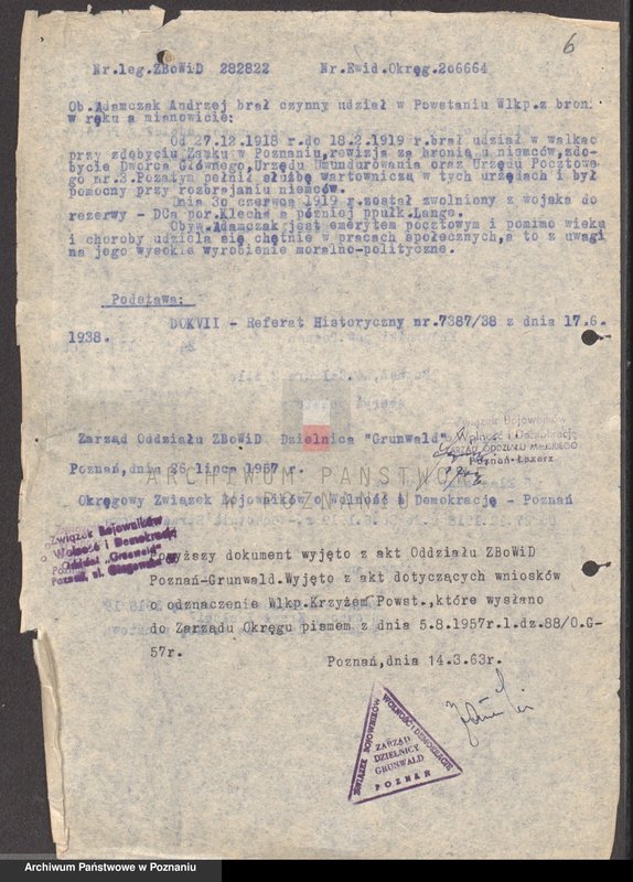 Obraz 20 z jednostki "Życiorysy powstańców wielkopolskich: A - tom l /Abramowski - Andrzejewski/."