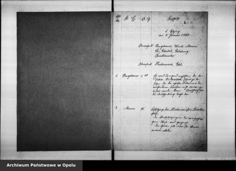 Obraz 5 z jednostki "Magistrats - Sitzungs - Protokoll-Buch 1920"