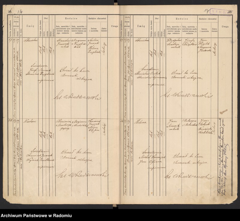 image.from.unit.number "[Duplikat Tom I a i Tom I b Księga urodzonych parafii Głowaczów za 1916 rok]"