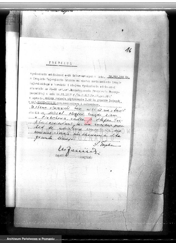 Obraz 20 z jednostki "Sprawa zmiany podziału użytkowania 1,00 ha gruntów leśnych w majątku Obory-Niniew powiaty koniński i kaliski"