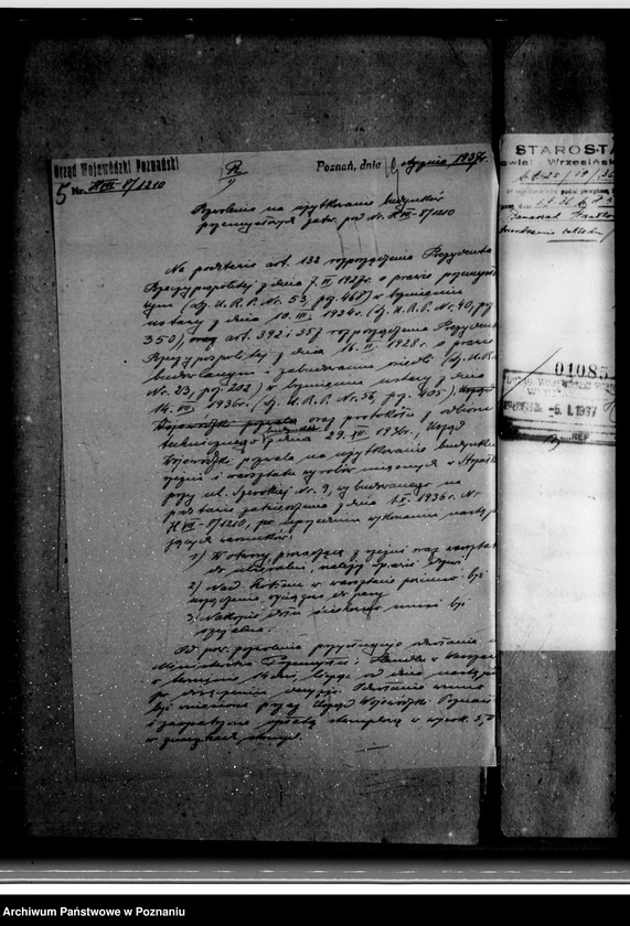 Obraz 9 z jednostki "Zatwierdzenie zakładu przemysłowego /rzeźni i wyrobów mięsnych/ St. Banaszaka w Strzałkowie powiat wrzesiński"