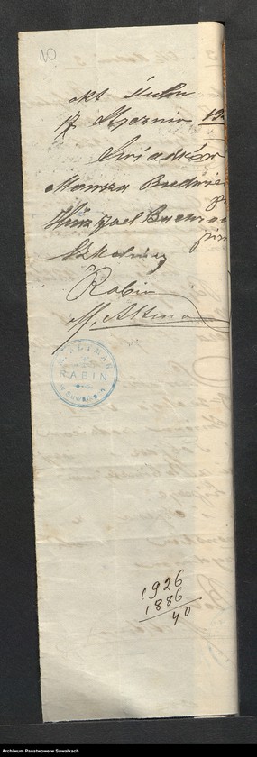 image.from.unit.number "Dowody do aktów ślubu 1926 r."