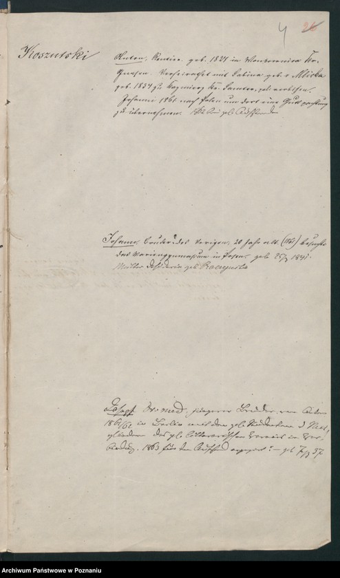 Obraz 8 z jednostki "A. betr. Familie von Koszutski"