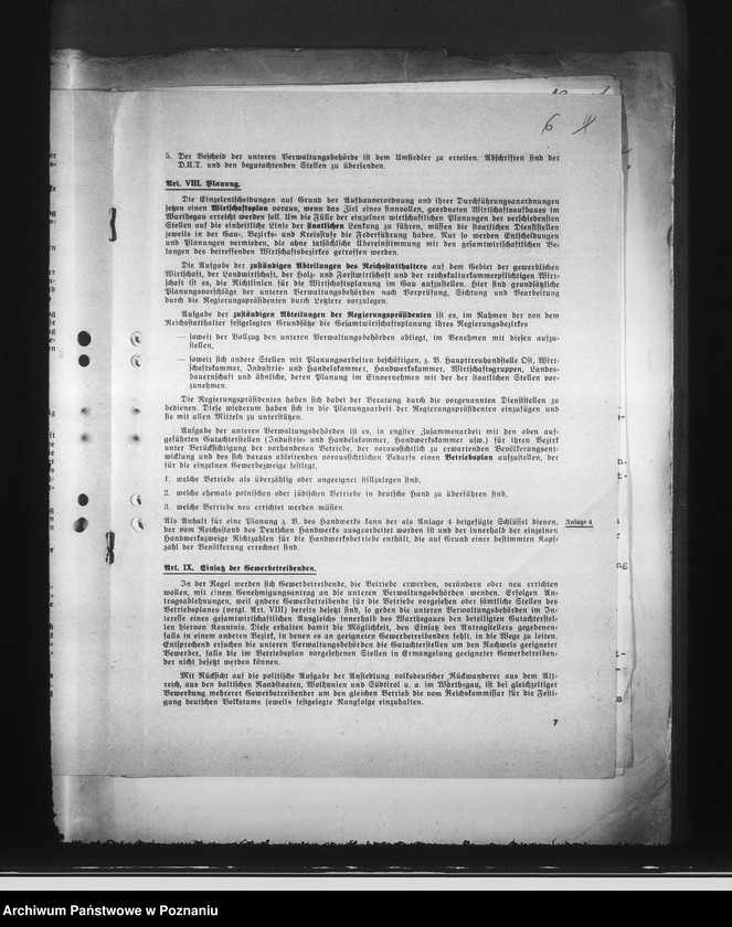 Obraz 10 z jednostki "Korespondencja i zarządzenia w sprawie tak zwanej odbudowy Kraju Warty"