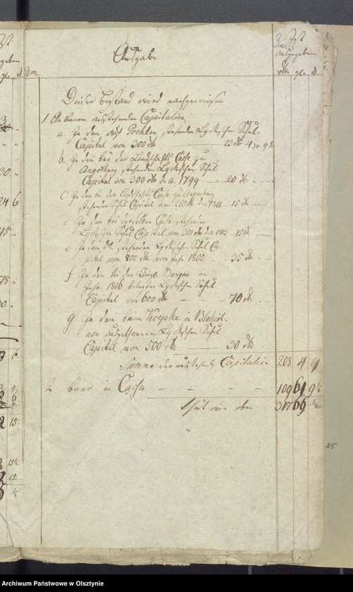 image.from.unit.number "Schul-Cassen Rechnung des Kirchspiels Widminnen"