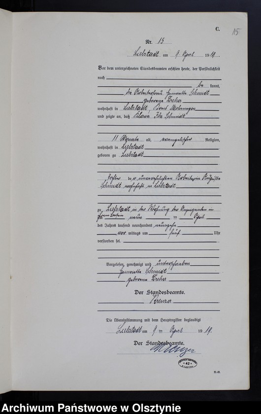 image.from.unit.number "Sterbe-Neben-Register Nr 1 - 43"
