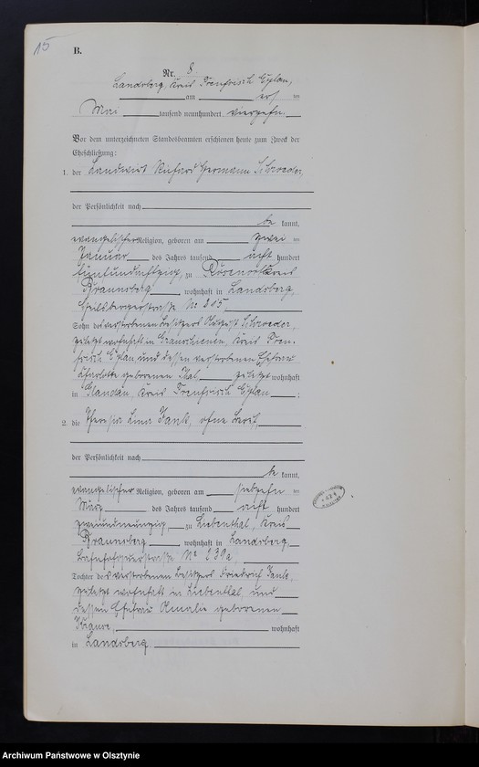 image.from.unit.number "Heiraths-Neben-Register Nr 1 -16 [ Księga małżeństw- wtóropis ]"