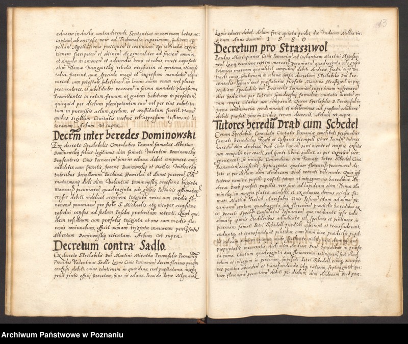 Obraz 17 z jednostki "Acta coram spectabilis consulatu Posnaniensi."