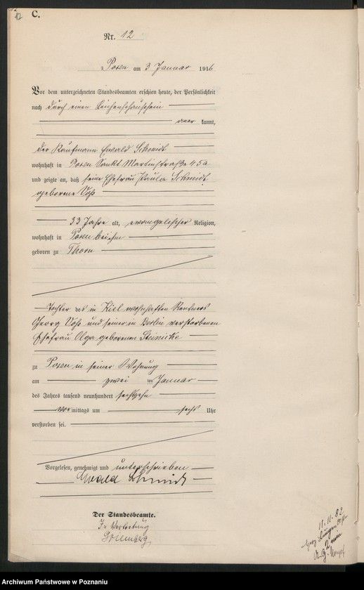 Obraz 14 z jednostki "Księga miejscowa zgonów tom I [Rejestr główny zgonów]"