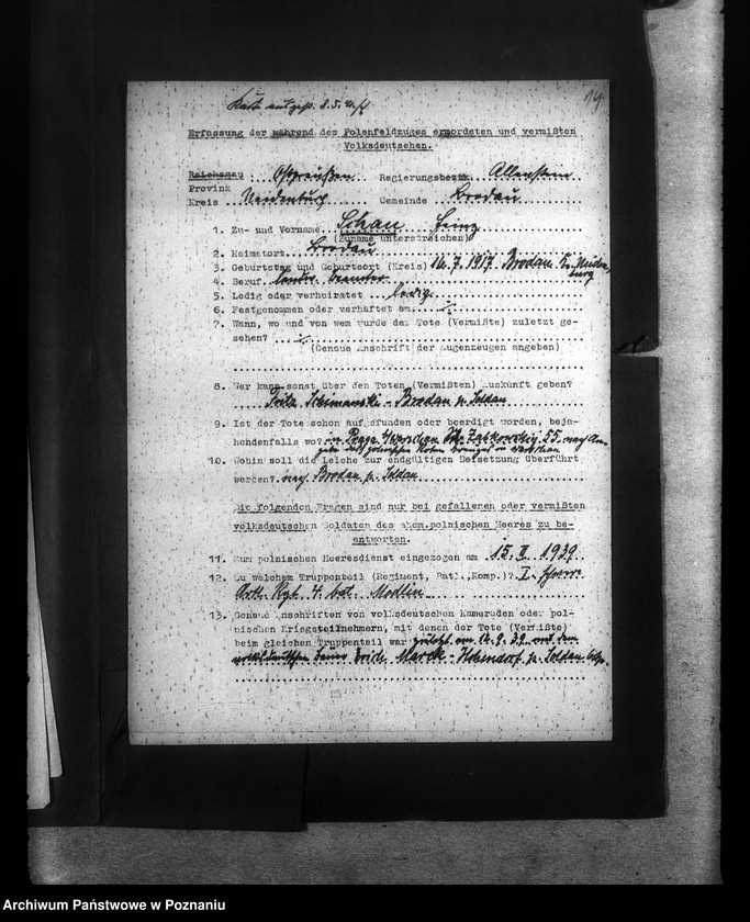 Obraz 18 z jednostki "Amtliche Meldungen Kreis Neidenburg (Nidzica)"