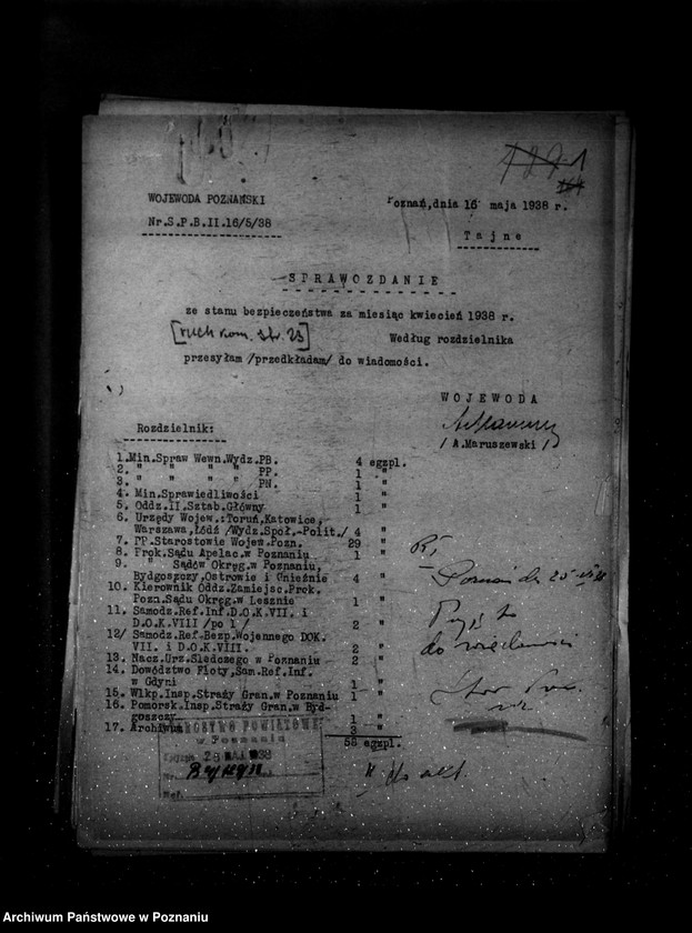 Obraz 5 z jednostki "Sprawozdania ze stanu bezpieczeństwa za miesiąc kwiecień-maj-czerwiec 1938 r."