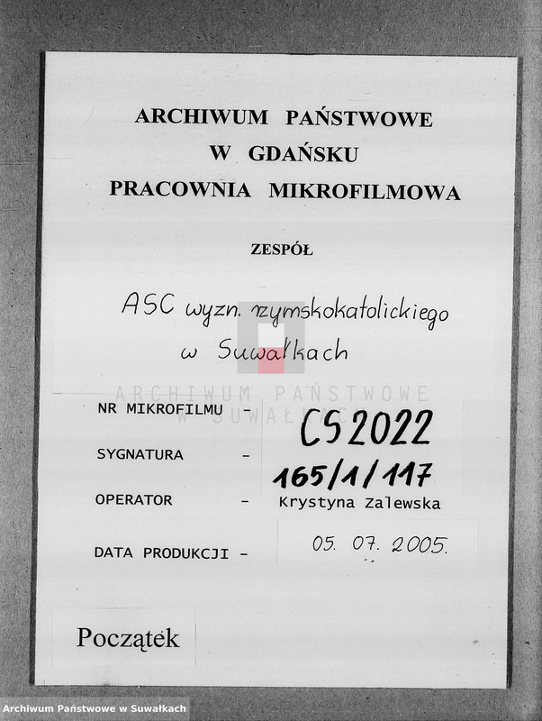 image.from.unit.number "[Księga akt zgonów wyznania rzymskokatolickiego parafii w Suwałkach]"