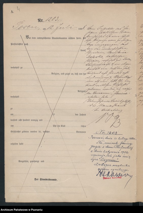 Obraz 7 z jednostki "Księga urodzeń t. III"