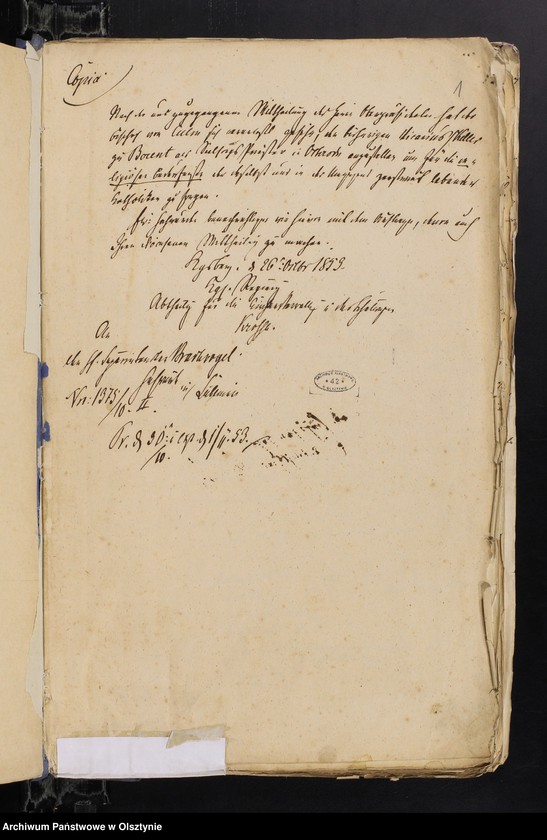 image.from.unit.number "Sache der Anstellung des katholisches Seelsorges, Verzeichnisse der katholischen Familien und katholischen Kinder"